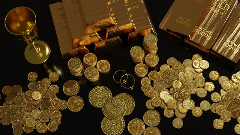 Gold treasure box with cash reward