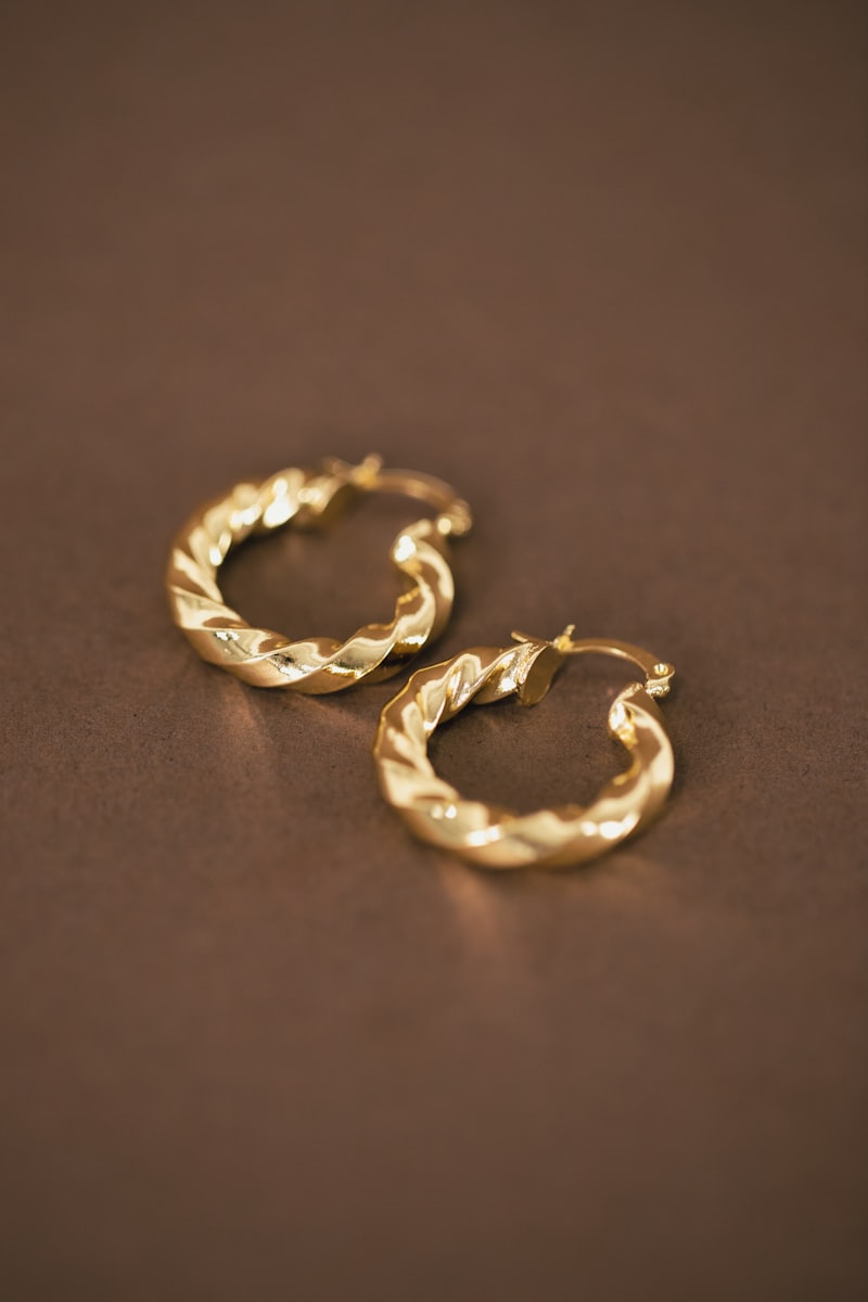 24K 999.9 gold earrings